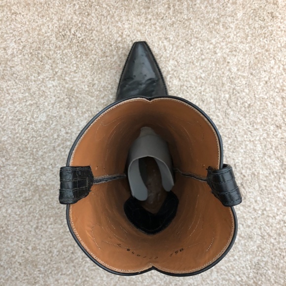 Custom JB Hill Black Ostrich Boots - Picture 5 of 8